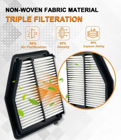 CA9997 Engine Air Filter, Replacement for Impreza 2008-2016 Legacy 2005-2019 Forester 2009-2018 Outback 2005-2019 Tribeca 2008-2014 WRX 2012-2021, Up to 12 Months/12,000 Miles Filter Protection in Kuwait