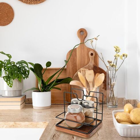 حامل منديل Wllhyf للطاولة ، ورقي معدني منديل الموزع متعدد الوظائف ، حامل الفلفل ، حامل منديل ، ورقة منديل ، مائدة طعام المطبخ in Kuwait