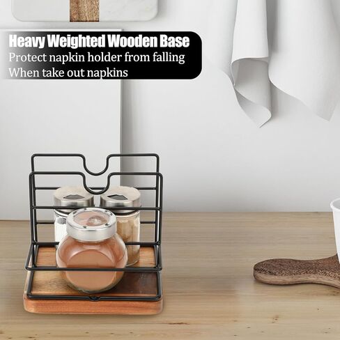 حامل منديل Wllhyf للطاولة ، ورقي معدني منديل الموزع متعدد الوظائف ، حامل الفلفل ، حامل منديل ، ورقة منديل ، مائدة طعام المطبخ in Kuwait