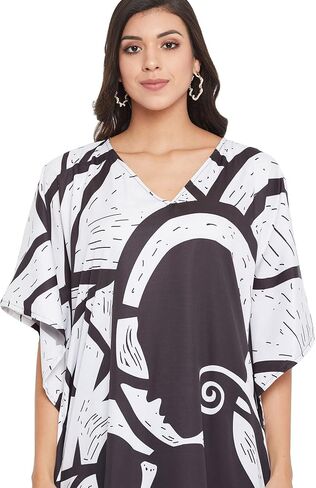 Oussum Women Polyester Casual Kaftan Long Plus Size Summer Beach Caftan Cover Ups Maxi Dresse for Ladies in Saudi Arabia