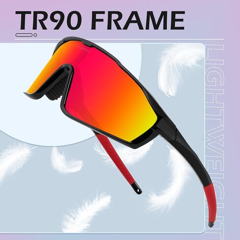 FEISEDY Kids Teens Baseball Polarized Sunglasses Lightweight TR90 Frame UV400 Sports Cycling Shades for Boys Girls B0186 in Saudi Arabia
