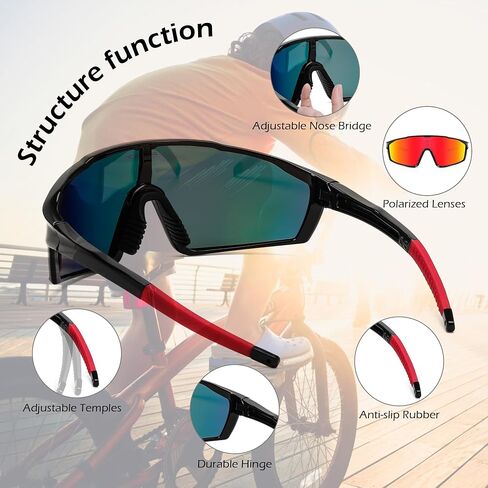 FEISEDY Kids Teens Baseball Polarized Sunglasses Lightweight TR90 Frame UV400 Sports Cycling Shades for Boys Girls B0186 in Saudi Arabia