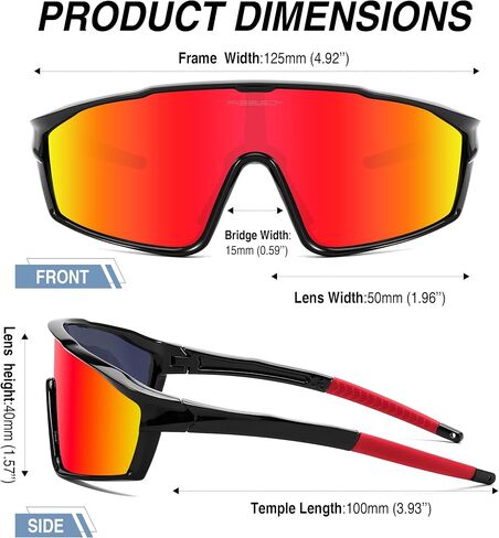 FEISEDY Kids Teens Baseball Polarized Sunglasses Lightweight TR90 Frame UV400 Sports Cycling Shades for Boys Girls B0186 in Saudi Arabia
