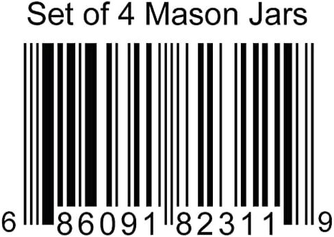 مجموعات من 4 أكواب Mason Jar 24oz مع مقابض زجاجية ، in Saudi Arabia