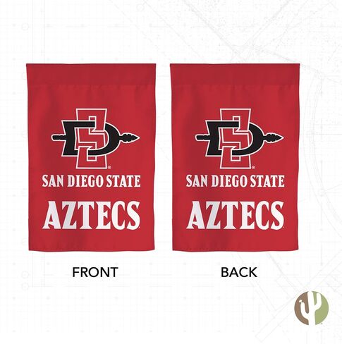 Desert Cactus San Diego State University SDSU Garden Flag - 19 × 12 بوصة San Diego State Aztecs ، للعرض في الهواء الطلق والأحداث (التصميم F) in Saudi Arabia