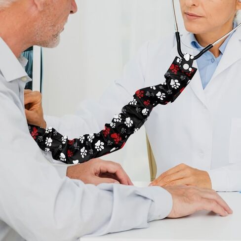 غوميبلومي الكلب مخلب طباعة الأغطية الأطباء للأطباء ممرضة طب الأطفال 2 PCS غطاء واقٍ وقائي للسماعات اللطيفة غطاء سماعة الطباتات القابلة للغسل in Kuwait