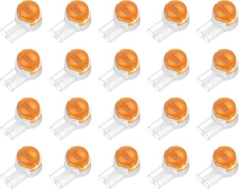 uxcell Wire Connectors Assortment Kit, K2/UY2 Crimp Terminal Connectors Assortment Kit, Butt Connectors, for Waterproof Telephone Line Data Phone Wire Connector, Orange, 20pcs in Saudi Arabia