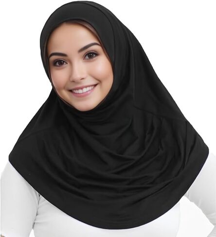 Ready to Wear Hijab for Women Instant Hijab Soft Muslim Scarf for Prayer Islamic Clothes Jersey Abaya in Kuwait