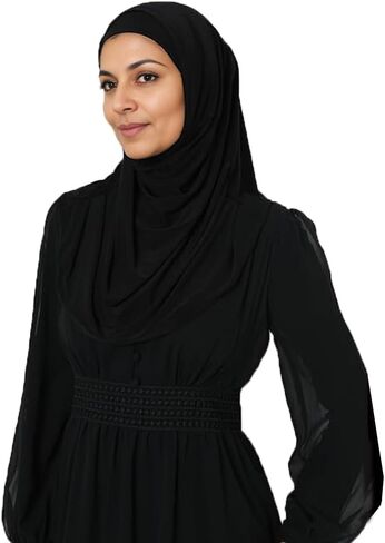 Ready to Wear Hijab for Women Instant Hijab Soft Muslim Scarf for Prayer Islamic Clothes Jersey Abaya in Kuwait