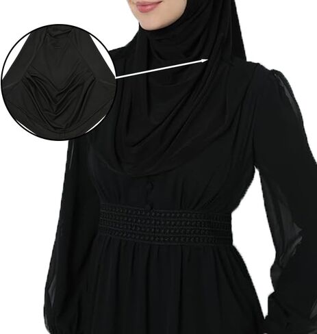 Ready to Wear Hijab for Women Instant Hijab Soft Muslim Scarf for Prayer Islamic Clothes Jersey Abaya in Kuwait