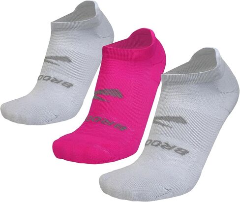 Brooks Run-In No Show Socks I Men & Women Performance Athletic Running Socks I Comfort Fit (3-Pack Set) in Saudi Arabia