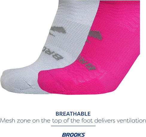 Brooks Run-In No Show Socks I Men & Women Performance Athletic Running Socks I Comfort Fit (3-Pack Set) in Saudi Arabia