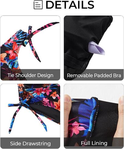 One Shoulder One Piece Swimsuits - Women Tummy Control Bathing Suits Ruched Full Coverage Side Tie Swimwear in Kuwait