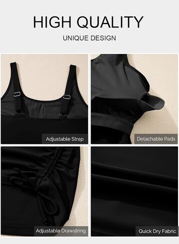 Aleumdr Womens Tankini Top فقط Ruched Tummy Control Suit Suit Topest Swim Tank Top No Bottled in Saudi Arabia