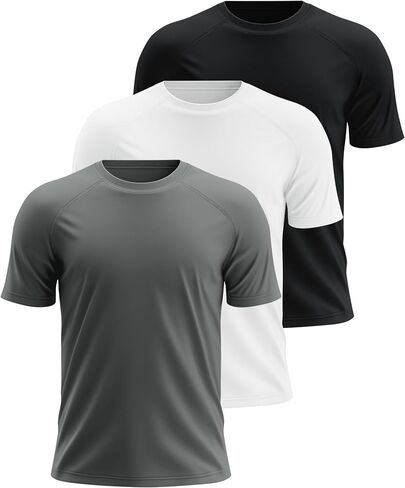 Huukaey 3 Pack Men Short Sweve Dorts ، Upf أكثر in Kuwait