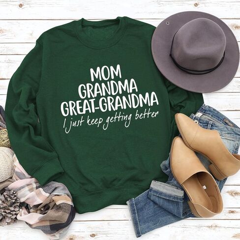 Womens Great Grandma Sweatshirt Crewneck Casual Pullover Loose Comfy Grandma Gifts Shirts Top in Kuwait