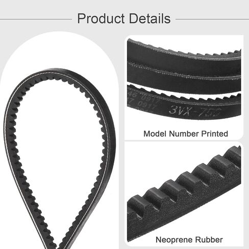 uxcell 2pcs 3VX620 Rubber V-Belt, Raw Edge Cogged Industrial V Belt 41.5" Length x 0.38" Width x 0.32" Thickness in Saudi Arabia