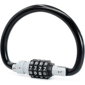 Combination Padlock, Waterproof C-Shaped Combination Lock 4 Digit, Resettable Padlock for School, Locker, Gate