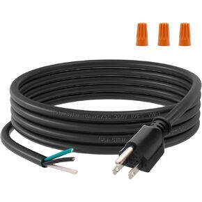 FIRMERST 16 Gauge 6 feet 3prong Power Cord Replacement with Three Screw Terminal, NEMA 5-15P