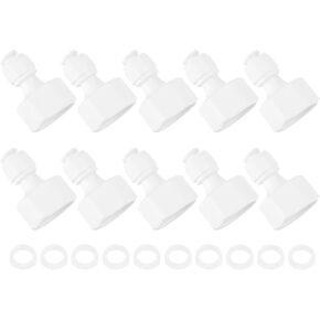 uxcell 5Pcs Straight 1/2 Inch NPT Female to 1/4 Inch Tube OD Quick Tube Connector Push to Connect Tube Fittings Hose Connector for RO Reverse Osmosis System, with Rubber Rings