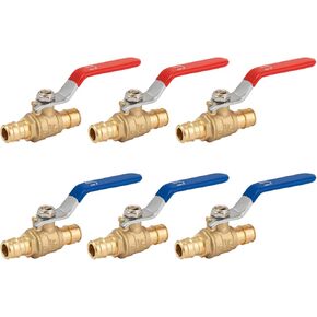 SUNGATOR 10-Pack 1/2" Pex A Expansion Ball Valve Brass Full Port Quarter Turn Shut Off Valve for Hot and Cold Water, ASTM F1960 ONLY For Pex-A Tubing