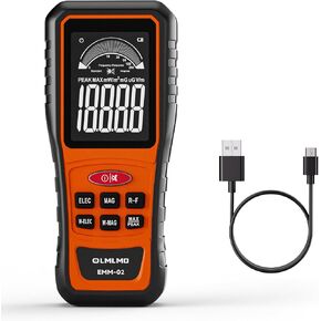 EMF Meter Emf Detector 3 in 1 - Detects Magnetic, Electric, and Radio Frequency Fields, Rechargeable Radiation Detector for 5G Cell Towers, WiFi, Home Inspections, and Ghost Hunting