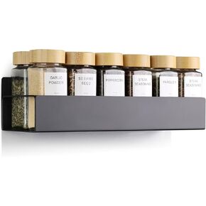 Magnetic Spice Rack for Refrigerator - Strong Magnetic Shelf for Fridge Storage - 1 Pack - Versatile Kitchen Organizer - Space-Saving Fridge Magnet Shelves for Easy Access