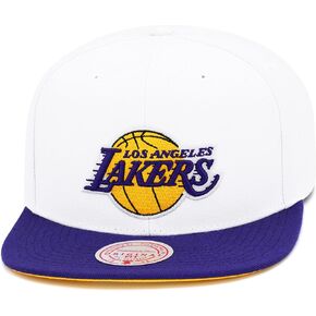 Mitchell & Ness Los Angeles Lakers Snapback Hat - White/Purple/Yellow - LA Lakers Cap