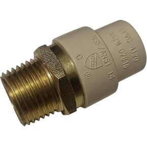 5 Pack XFITTING CPVC Transition Coupling | 1/2" CPVC x 1/2" MNPT