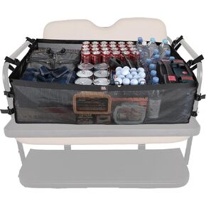 KEMIMOTO Universal 4-Passenger Golf Cart Cargo Net, Compatible with Club Car, EZGO, Drive Golf Carts, Black