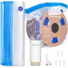 30PCS Filament Storage Bags Automatic Pump Kit, 3D Printer Filament Vacuum Bags with Vacuum Pump, Filament Storage Box, Sealing Clip*5, Charging Cable*1, Keep Filament Dry (13.4x11.8 inch)
