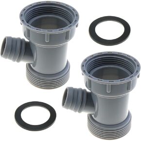 2PCS 45mm Grey Kitchen Sink Drain Adapters Multipurpose Y Shaped Flexible Pipe Connector with Gasket Branch Dishwasher Tailpiece Waste Outlet Sink Drain Adapter Replacement