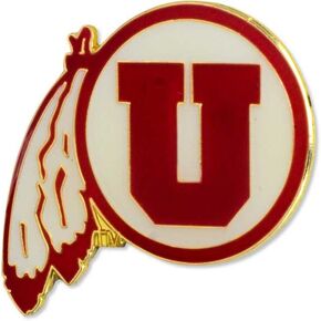 aminco NCAA Utah Utes Team Logo Pin, Team Color