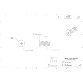 M2-0.4 X 5mm Machine Screw Black Nickel Plated Steel Ultra Thin Head Phillips Drive (100 Pcs) - M20-50-M-BN-UT
