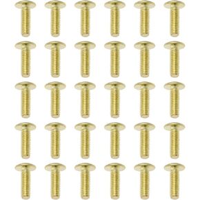 30Pcs M4 Brass Screws 12mm Cross Pan Head Fastening Screws for Ceramic Valve Furniture Office Equipment Faucet Valve Core