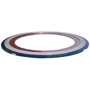 Sur-Seal, Inc. Teadit 9000IR24316PTFE1500 Green Band with White Stripe 316SS/PTFE Spiral Wound Gasket with 316SS Inner Ring, -150 to 500 degrees F Temperature Range, 22.75" ID, 35.50" OD, for 24" Pipe Size