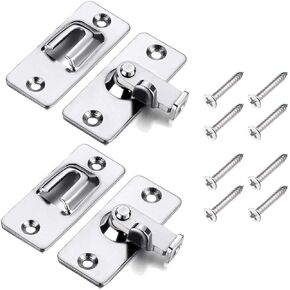 Right Angle Door Buckle Buckle 90 Degree Door Clasp Lock Shift Door Lock Button Push Pull Button Door Latch Special Door Lock Button(2 Pack)