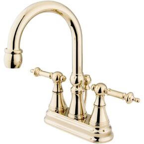 Kingston Brass KS2612TL Templeton 4 "مراكب الحمام صنبور ، مركز 4 بوصة ، نحاس مصقول in Kuwait