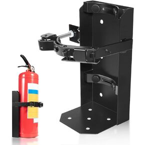 Heavy Duty Fire Extinguisher Vehicle Bracket Mount for 10lb Dry and/or 5lb Co2 for School, Garage, Vehicle, Boat, Truck Generic Replacement for 809