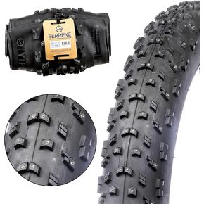 Fat Bike Tire for Bike and Bicycle by Terrene - Yippee Ki Yay 27.5X4.3 Inch Bike Tires for Snow, Ice Traction - Essential Bike Accessories for Fat Tire Bike - Bicycle Accessories for Adult Bikes