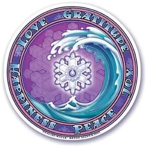 Mandala Arts Window Sticker"Healing Water" Wave Decal