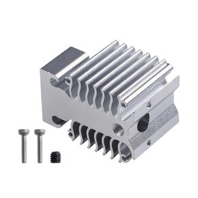 FYSETC Ender-3 V3 SE 3D Printer Parts - Hotend Heat Sink Block Replacement: 1PC Silver Metal Heatsink Radiator for Ender 3 V3 KE Original Print Head Extruder Hot End Throat Tube Cooling Accessories