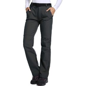 Jessie Kidden Women's Waterproof Pants Hiking Ski Snow Fish Fleece Lined Insulated Outdoor Golf Travel Pant (801F Grey M 10)
