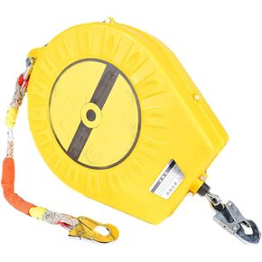 Self Retracting Lifeline, Fall Protection Yoyo Harness-Web Construction, 11 ft (3.3 m), Steel shackle, 330 lb Capacity