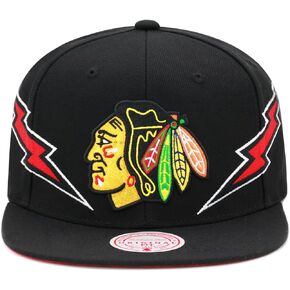 Mitchell & Ness Chicago Blackhawks NHL Double Trouble Snapback Hat Cap - Black
