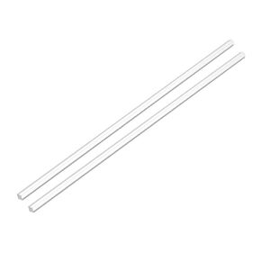 uxcell 3mmx3mmx200mm Transparent Clear Solid Acrylic Square Rod PMMA Bar 2pcs