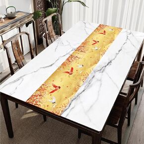 Japanese Sakura Tree Cherry Bloom Table Runner with 70.8X 13.8 inches, Double-Side Polyester Fabric Kimono Table Cloth Runner for New Year Wedding Festival Party Dining Home Decor