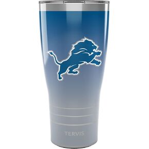 Tervis Traveler NFL Detroit Lions - Ombre Triple Walled Tumbler Cup Cup يحافظ على المشروبات الباردة والساخنة ، 30 أوقية ، الفولاذ المقاوم للصدأ