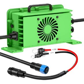 48 Volt Lithium Battery Charger for Golf Carts, 58.4 Volts 20 AMP LiFePO4 Battery Smart Charger with On-Board O-Type Terminal-M8, IP67 Waterproof for Golf Carts, Forklift, Boat,Home Energy