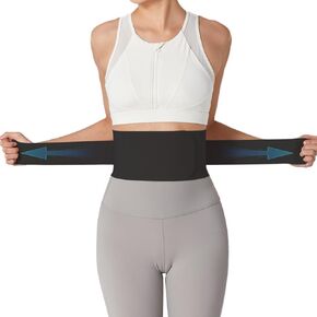 Ultra Thin Back Brace for Lower Back, Breathable Lightweight Back Brace for Women & Men, Adjustable Back Support Brace for Lower Back Pain Relief, Sciatica, Scoliosis, Herniated Disc (Black, X-Large)